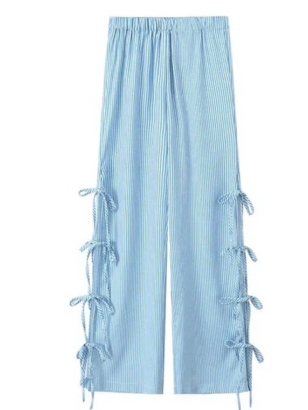 Boutique wide pants with side ties